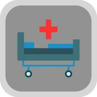 sjukhus säng vektor ikon design