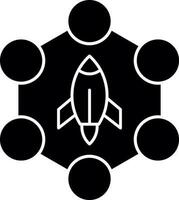 Raketenvektor-Icon-Design vektor