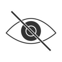 blindes behindertes Auge keine Sicht Welt Behinderung Tag Silhouette Icon Design