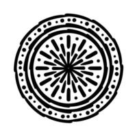 kreisförmige Mandala-Blumen-Silhouette-Stil-Ikone vektor