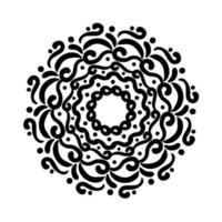 cirkulär mandala blommig siluett stilikon vektor