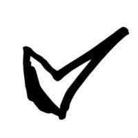prüfen Checkliste Symbol Gekritzel Hand Zeichnung Marker Stil vektor