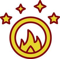 Ring des Feuer-Vektor-Icon-Designs vektor