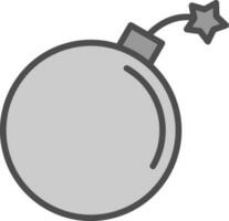 Bombenvektor-Icon-Design vektor