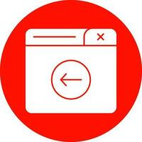 Vektor-Icon-Design zurückgeben vektor