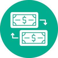 Geldwechsel-Vektor-Icon-Design vektor