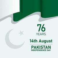 Pakistan Unabhängigkeit Tag 14 .. August Post zum Sozial Medien. Pakistan Unabhängigkeit Tag Vektor Vorlage. eps 10 Vektor.