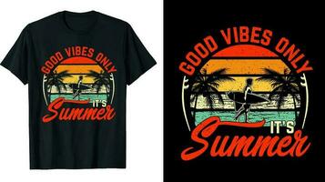 Sommer- T-Shirt Design, Meer Strand T-Shirt Design, Kalifornien Design ,Sommer Zitate Design l vektor