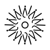 linjär blomma blommig dekoration prydnad linje stil ikon vektor