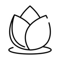 Lotusblume Meditation Dekoration spirituelle Linie Stil Symbol Vektor