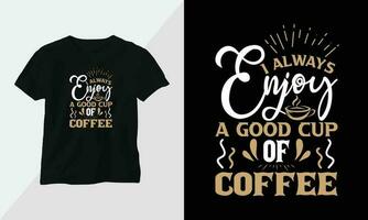 Kaffee Liebhaber T-Shirt Design Vorlage Vektor drucken bereit