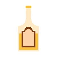 Flasche Tequila trinken Getränk Alkohol flach Symbol alcohol vektor