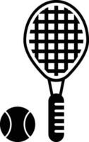 Tennis Ball und Schläger Sport Symbol vektor