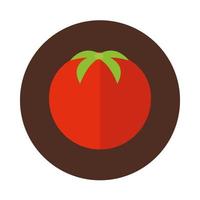 jordbruk och jordbruk skörd tomat grönsaker block och platt ikon vektor