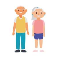 gamla par personer avatarer karaktärer vektor