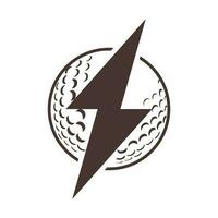 golf boll och elektricitet bult vektor illustration