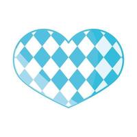 oktoberfest bierfest kariertes herz dekoration feier deutsches traditionelles design vektor