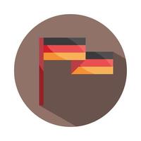 Oktoberfest Bierfest Deutschland Nationalflagge Feier traditioneller Block und flaches Symbol vektor