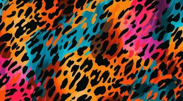 färgrik leopard mönster textur, färgrik kamouflage leopard vektor, leopard päls textur eller abstrakt mönster är designad för använda sig av i textil, tapeter, tyg, kläder, batik, bakgrund, broderi vektor