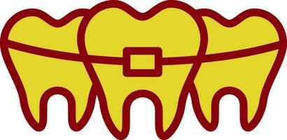 gebrochen Zahn Vektor Symbol Design