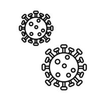 Symbol für den Linienstil des Covid19-Virus-Pandemie vektor