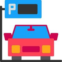 Parkplatz-Vektor-Icon-Design vektor