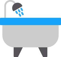 Badewanne-Vektor-Icon-Design vektor