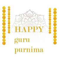 glücklich Guru Purnima Kalligraphie vektor