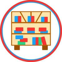 Bücherregal-Vektor-Icon-Design vektor