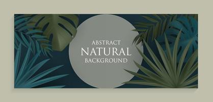 abstrakter natürlicher Hintergrund mit tropischen Palmen- und Monsterblättern. Vektorillustration eps10 vektor