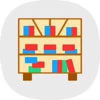 Bücherregal-Vektor-Icon-Design vektor