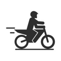 Extremsport Motocross aktiver Lebensstil Silhouette Icon Design vektor