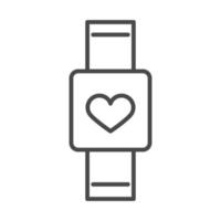 Smart Watch App gesundes Liniensymbol-Design vektor