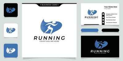 Laufen Logo, Joggen und Marathon- Logo Vorlage Design vektor