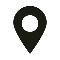 mobile Anwendung GPS-Navigationszeiger Web-Button-Menü digitale Silhouette-Stil-Symbol vektor