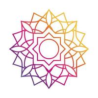 Mandala Motiv Blumendekoration mystische Farbverlauf Stilikone gradient vektor
