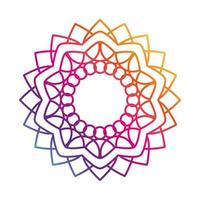 Mandala dekorative Ornament ethnische orientalische Farbverlauf-Symbol vektor