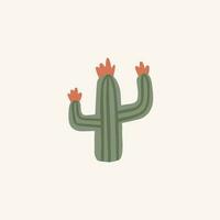 Kaktus Symbol. exotisch Pflanze zum Sozial Medien Post. Vektor Illustration.