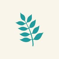 tropisch Blatt Symbol. Sozial Medien Post. botanisch Vektor Illustration.