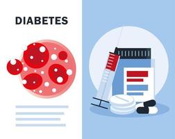 Diabetes Medizin Blut vektor