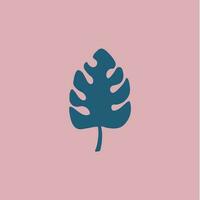 tropisk blad symbol. social media posta. botanisk vektor illustration.