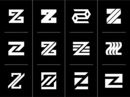 minimalistisch Linie abstrakt Brief z Logo Design Satz. modern einfach Initiale z Logo. vektor