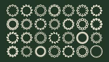 modern abstrakt cirkel gräns stämpel logotyp uppsättning. enkel element cirkel gräns logotyp. vektor