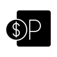 Parken Transport Geld zahlen Silhouette Stil Icon Design vektor