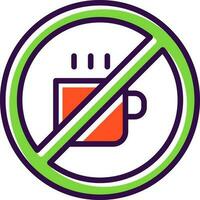 Nej kaffe vektor ikon design