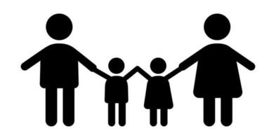 Familie Symbol Eltern mit Kinder Vektor Illustration