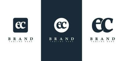 modern och enkel små bokstäver ec brev logotyp, lämplig för företag med ec eller ce initialer. vektor