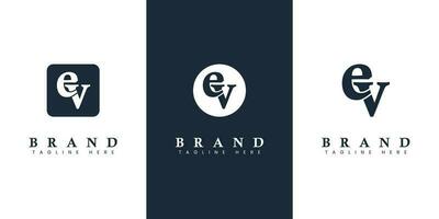 modern och enkel små bokstäver ev brev logotyp, lämplig för företag med ev eller ve initialer. vektor