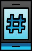 Hashtag-Vektor-Icon-Design vektor