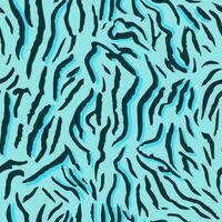 abstrakt hand dragen zebra hud skriva ut. sömlös mönster. zebra djur- hud bakgrund. texturerad abstrakt och vild skriva ut design med Ränder för textil. svart och blå färger. vektor illustration